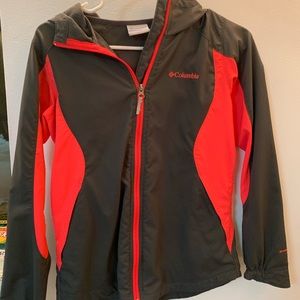 Columbia rain jacket/windbreaker, size child L/womens XS